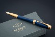 Перьевая ручка Parker Duofold Prestige Centennial Blue Chevron GT (M)